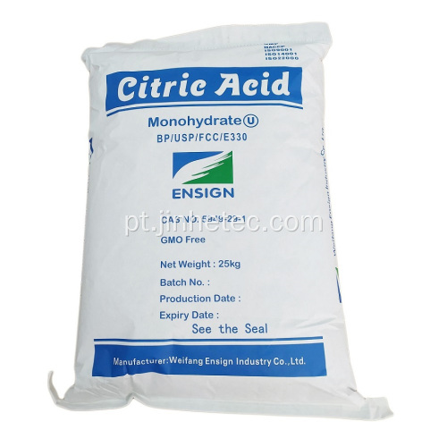 Ácido cítrico anidro para aromatizar e preservar alimentos